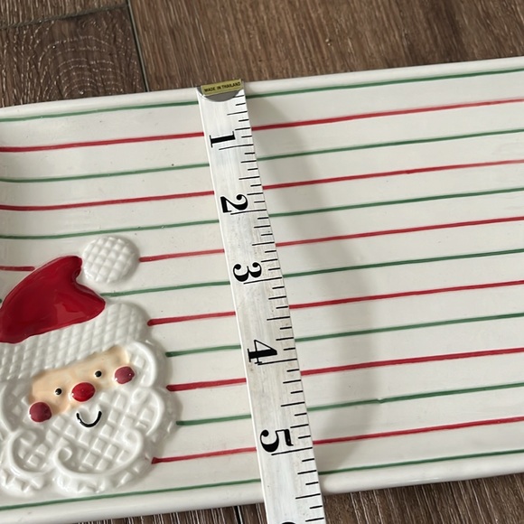 NWOT! Christmas Santa 🎅 Oblong Platter w/ handles. Gorgeous!! - Picture 7 of 7